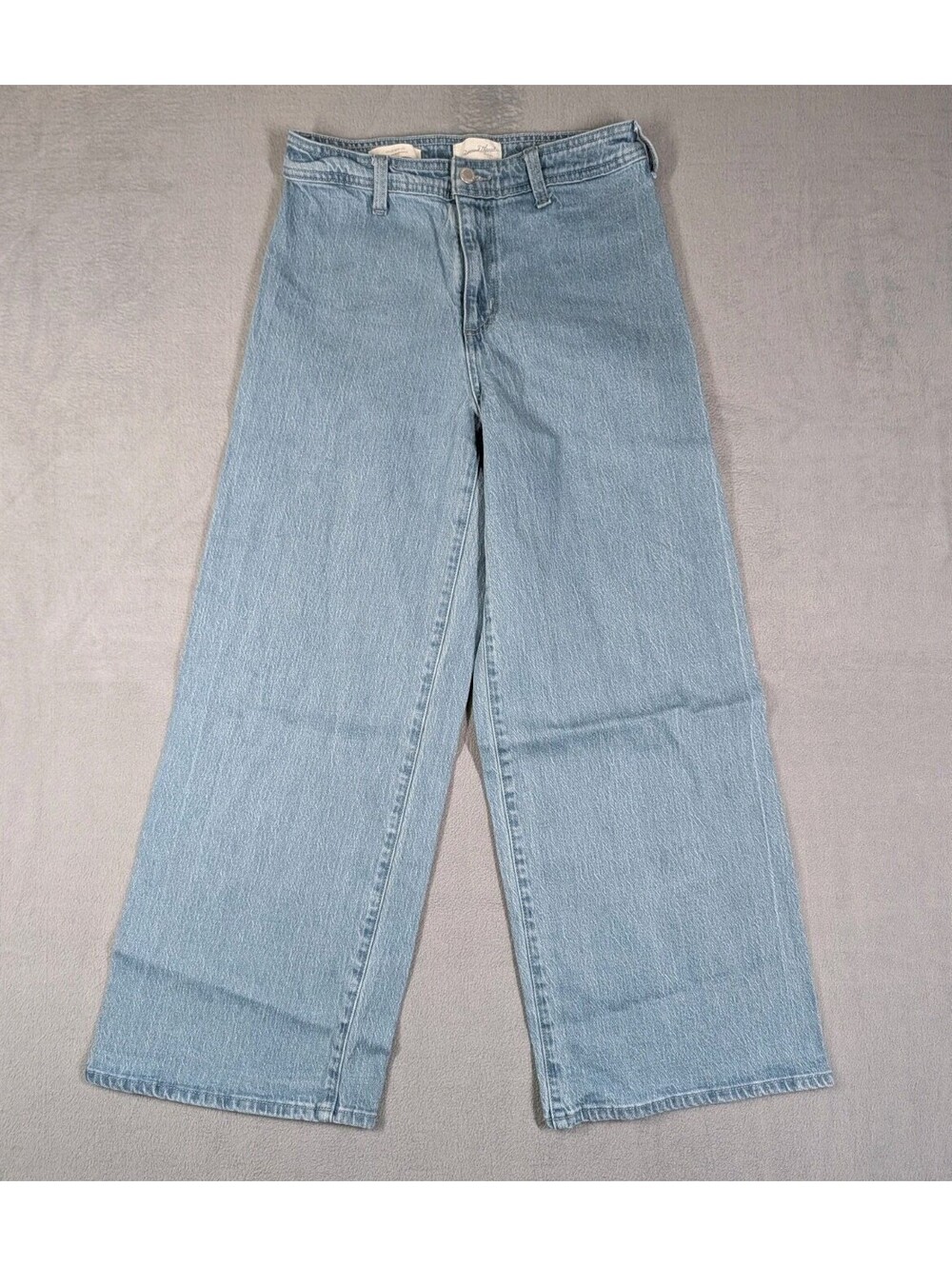 Universal Thread Womens 8R Blue Wide Leg Jeans High Rise Light Wash Baggy Sailor